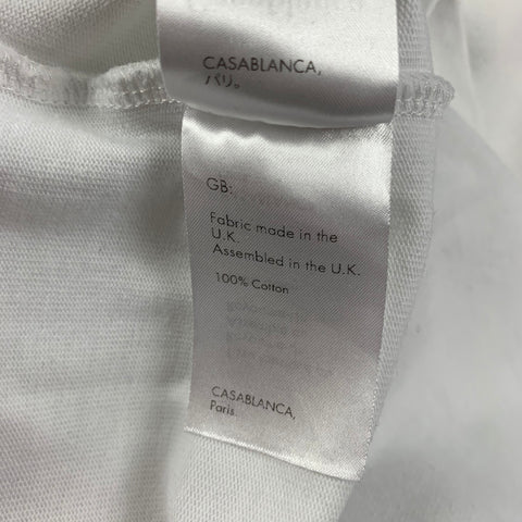 CASABLANCA Size M White Green Cotton Cupid T-shirt