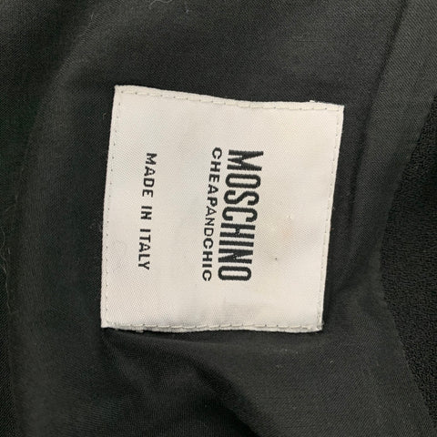 Vintage CHEAP and CHIC by MOSCHINO Size 10 Black Wool Applique Jacket