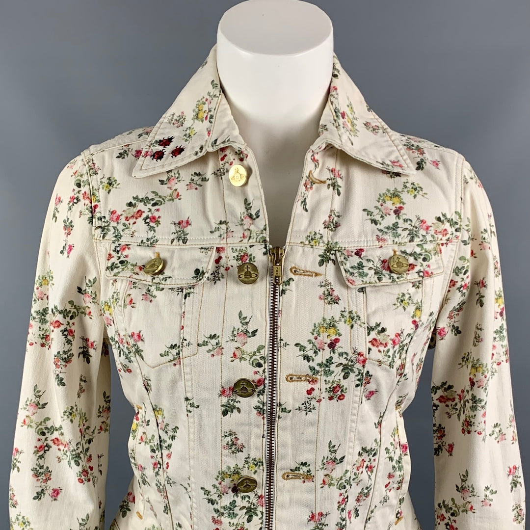 VIVIENNE WESTWOOD ANGLOMANIA x LEE Size S Multi-Color Floral Cotton Jacket