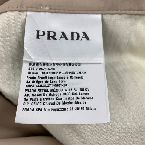 PRADA Size 36 Beige Cotton Belted Shorts