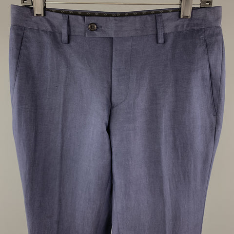 JOHN VARVATOS Size 30 x 30 Navy Cotton Tab Waist Casual Pants