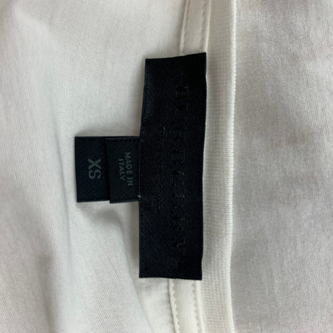 BURBERRY PRORSUM Spring 2015 Size XS Mustard & White Graphic Cotton T-shirt