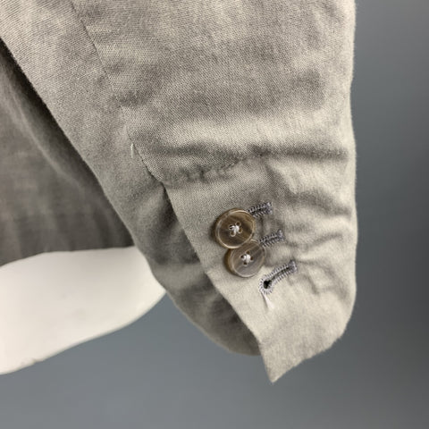 ADAM KIMMEL Size XL Grey Cotton Peak Lapel Casual Sport Coat