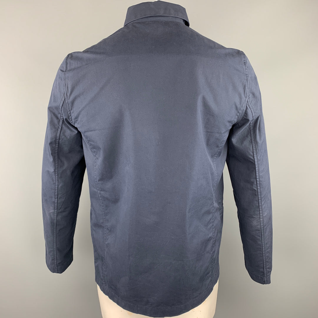 THE LOST EXPLORER Size L Navy Cotton Hidden Buttons Jacket