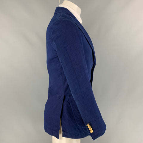MEMORY'S Abrigo deportivo con un solo botón de algodón azul marino talla 36