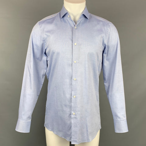 BOSS by HUGO BOSS Light Blue Cotton Button Down Long Sleeve Shirt