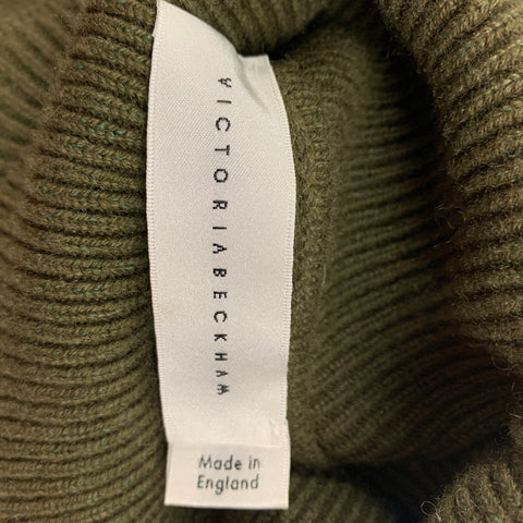 VICTORIA BECKHAM Taille S Pull à col roulé en cachemire olive