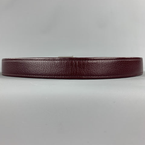 DUNHILL Two Tone Size 34 Black Leather Reversible Belt