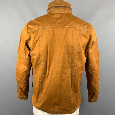 KUHL Size M Brown Coated Cotton Blend Zip & Buttons Stow Away Hood Jacket