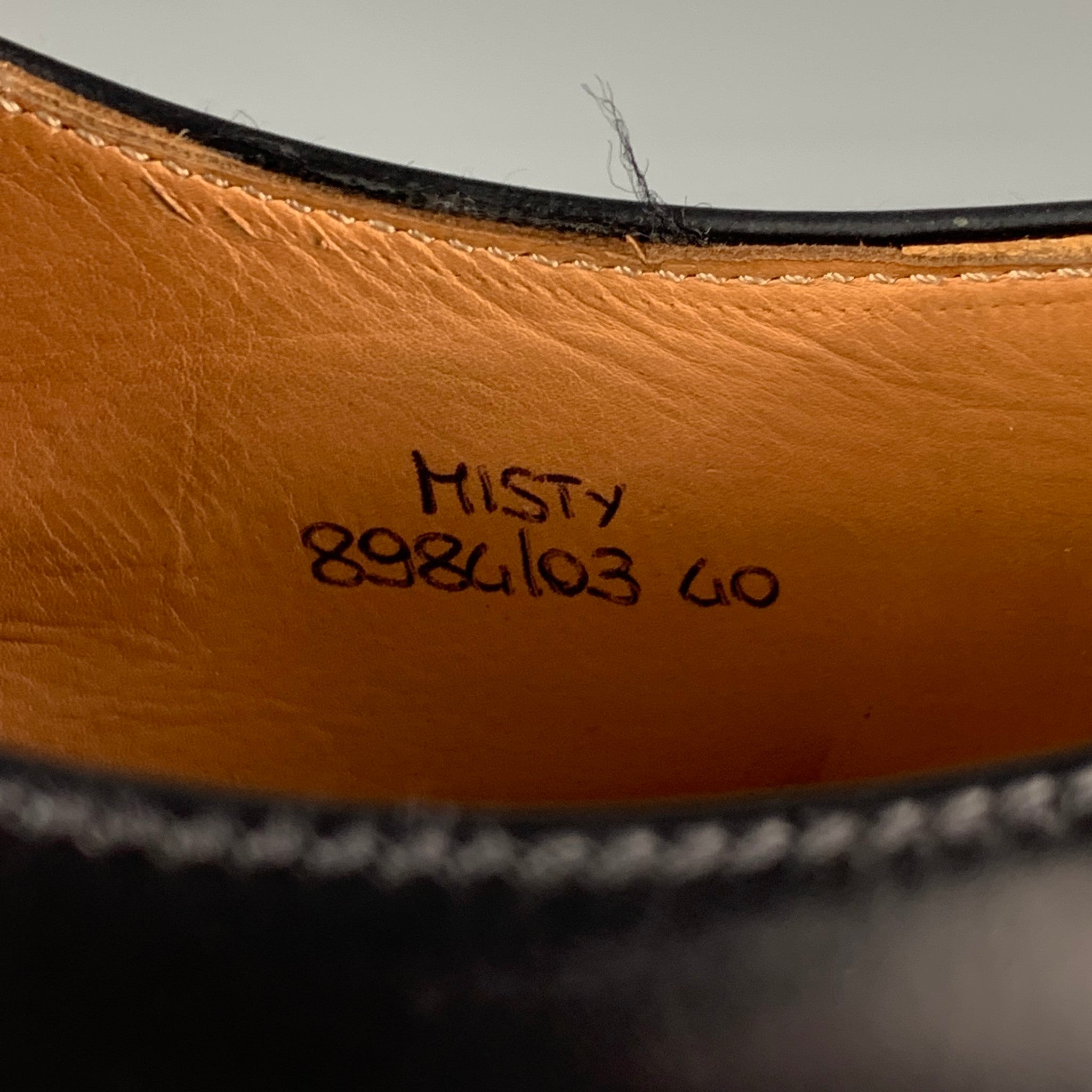 CHURCH'S Size 10 White Black Leather Two Tone Misty Shoes