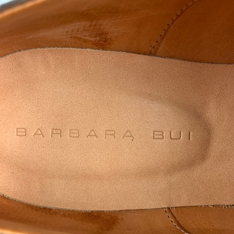 BARBARA BUI Size 7 Silver Leather Metallic Patent Leather Shoes