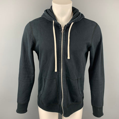 REIGNING CHAMP Sudadera con capucha de algodón azul marino Talla M