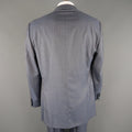 ERMENEGILDO ZEGNA 48 Long Blue Striped Wool Single Breasted Notch Lapel Suit ERMENEGILDO ZEGNA