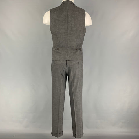BRUNELLO CUCINELLI Size 38 Grey Wool Vest Suit