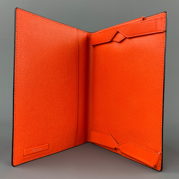 VALEXTRA Orange Pebble Grain Leather iPad Case