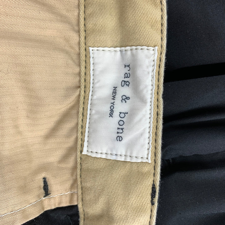 RAG & BONE Size 34 Black Cotton Blend Zip Fly Casual Pants