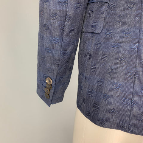 PS by PAUL SMITH Size S Navy Pattern Notch Lapel Jacket Blazer
