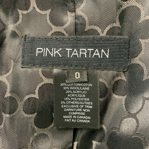 PINK TARTAN Talla 0 Blazer a cuadros de mezcla de algodón rojo y negro