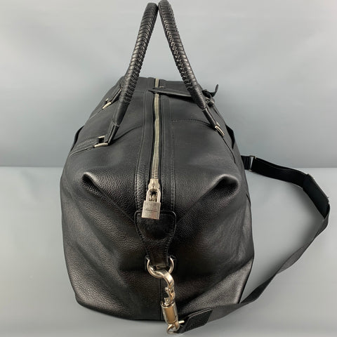 KENNETH COLE Sac de sport en cuir noir
