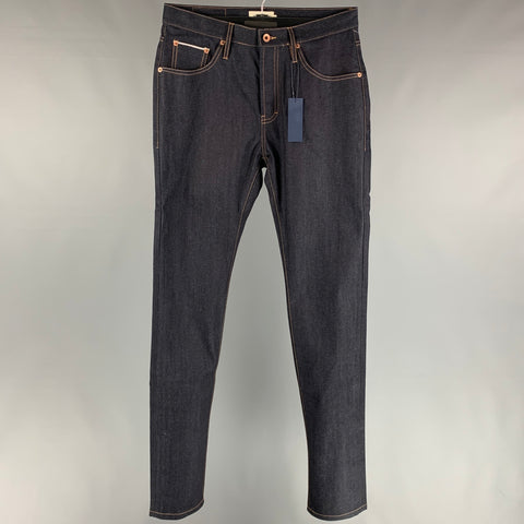 TAYLOR STITCH Taille 32 Jean Slim Indigo Contrast Stitch Coton/Polyester