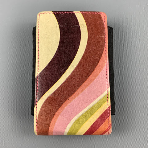 PAUL SMITH Multi-Color Leather Phone Case