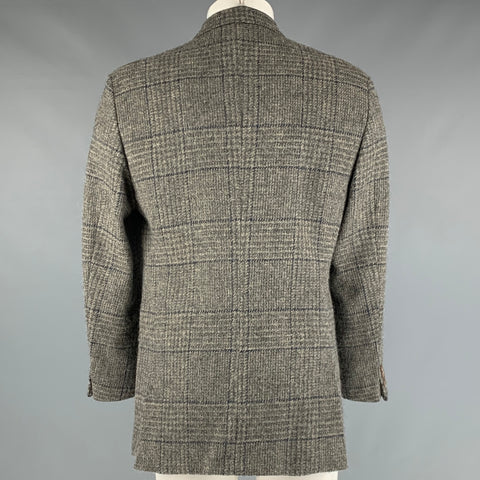 POLO par RALPH LAUREN Taille 40 Manteau de sport à carreaux gris marine régulier
