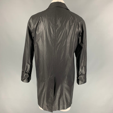 MARC JACOBS Size 38 Black Coated Cotton Blend Buttoned Coat