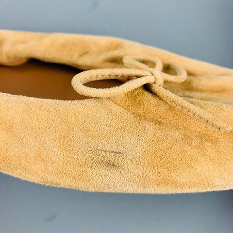 POLO by RALPH LAUREN Size 11 Camel Suede Bow Flats