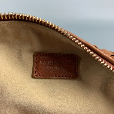 BOTTEGA VENETA Cognac Woven Leather Mini Handbag