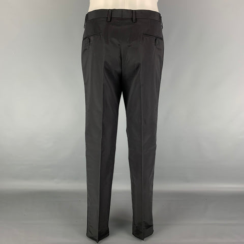 DOLCE & GABBANA Size 38 R Black Passementerie Embroidery Silk Double Breasted 3 Piece Suit