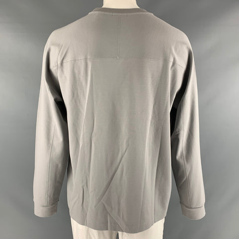 THEORY Size XXL Grey Viscose Crew-Neck Pullover