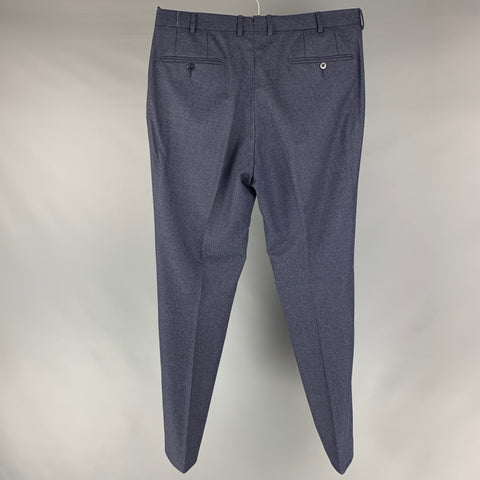 ERMENEGILDO ZEGNA Size 36 Navy Wool Flat Front Dress Pants