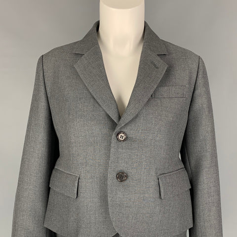 Noir KEI NINOMIYA Chaqueta en capas de mohair de lana gris talla M