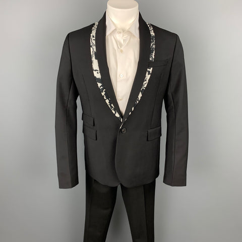 MCQ by ALEXANDER MCQUEEN Size 40 Black Wool / Mohair Shawl Collar Sport Coat