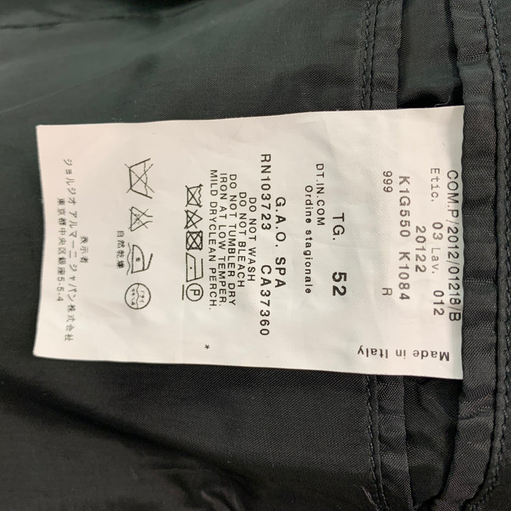 EMPORIO ARMANI Talla 42 Chaqueta de lana virgen texturizada negra