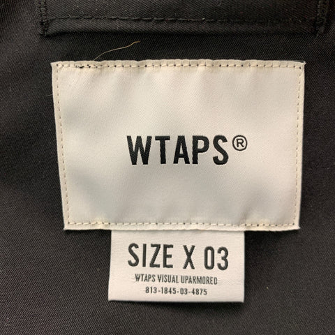 WTAPS EX_46 COLLECTION Size L Black Solid Polyester Snaps Jacket