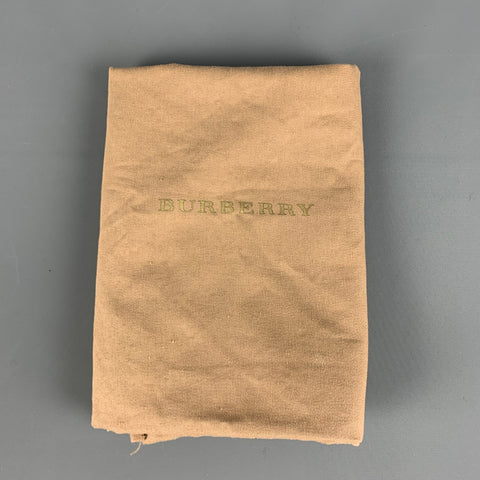 BURBERRY Tan Solid Leather Briefcase Bags
