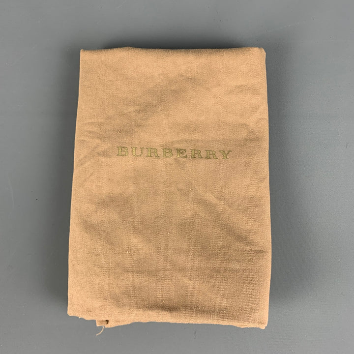 BURBERRY Tan Solid Leather Briefcase Bags