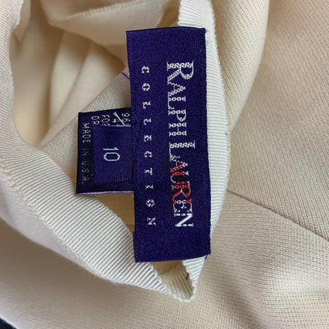 Colección RALPH LAUREN Talla 10 Falda larga acampanada de lana color crema