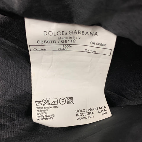 DOLCE & GABBANA Size S Black Cotton Padded Jacket