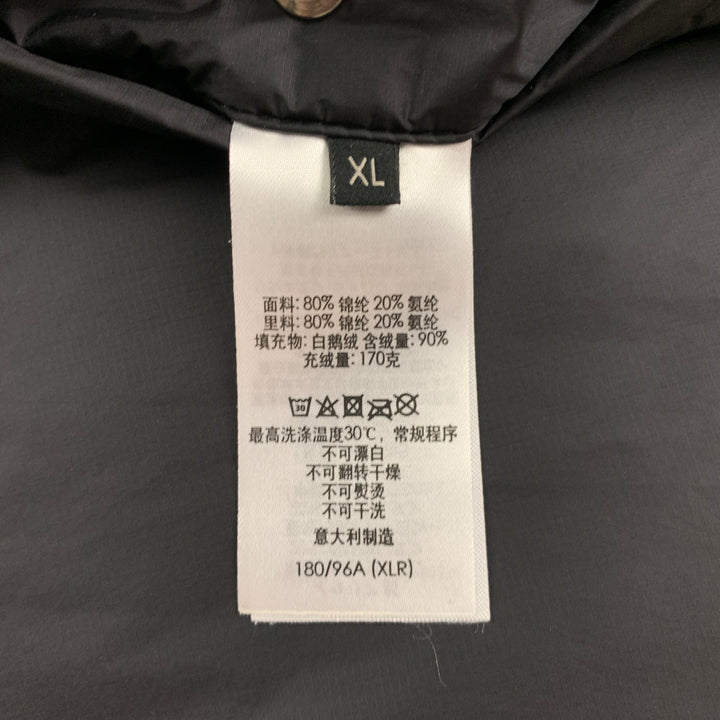 DUNHILL Size XL Black Quilted Polyamide Blend Down Filled Jacket
