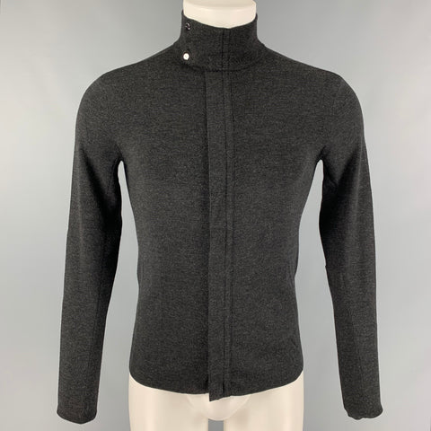 RALPH LAUREN Black Label Size S Charcoal Wool Blend Zip Up Pullover