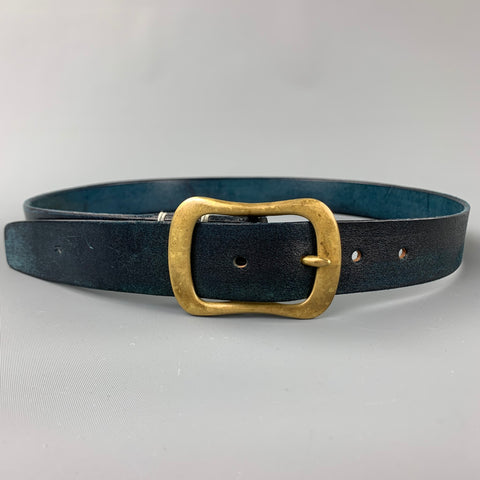 KIKA NY Taille Taille 33 Ceinture en cuir marine foncé