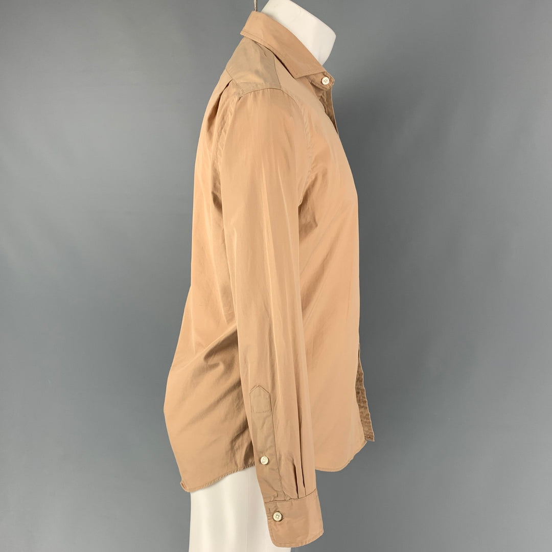 POLO by RALPH LAUREN Size S Tan Cotton Button Up Long Sleeve Shirt