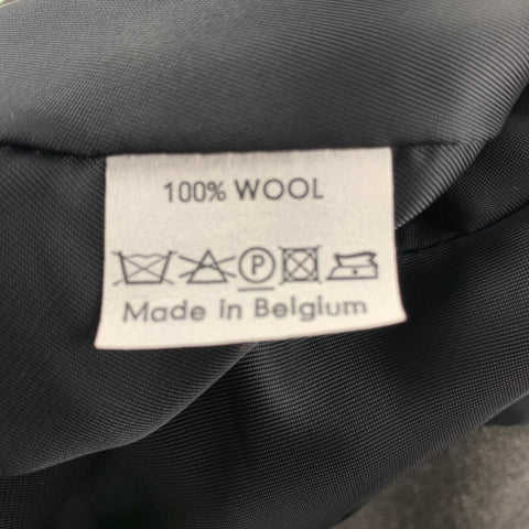 DRIES VAN NOTEN Size 40 Olive Wool Notch Lapel Coat