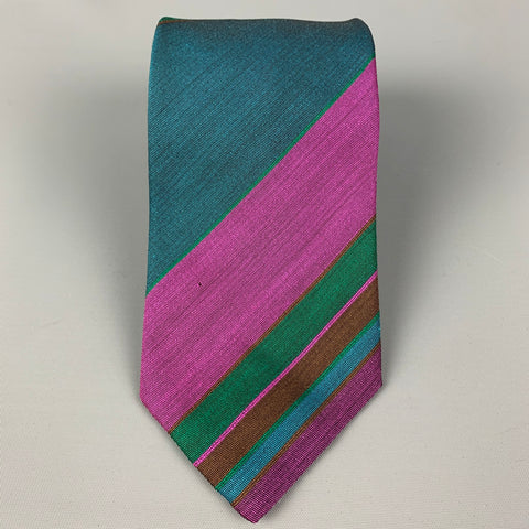 CAPWELL'S Multi-Color Stripe Wool Blend Tie