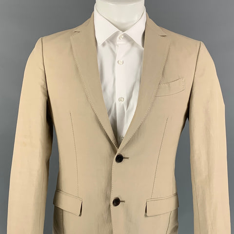 SALVATORE FERRAGAMO Taille 36 Manteau sport kaki en coton/lin
