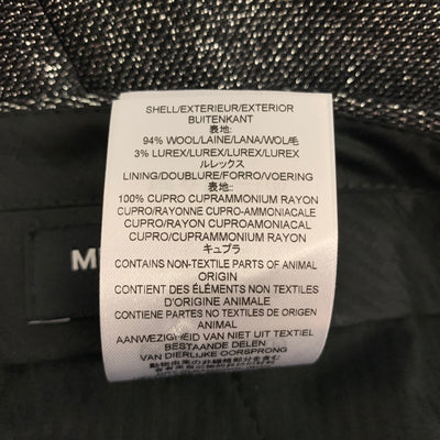 MICHAEL KORS Size 32 Black Silver Metallic Wool Lurex Zip Fly Dress Pants