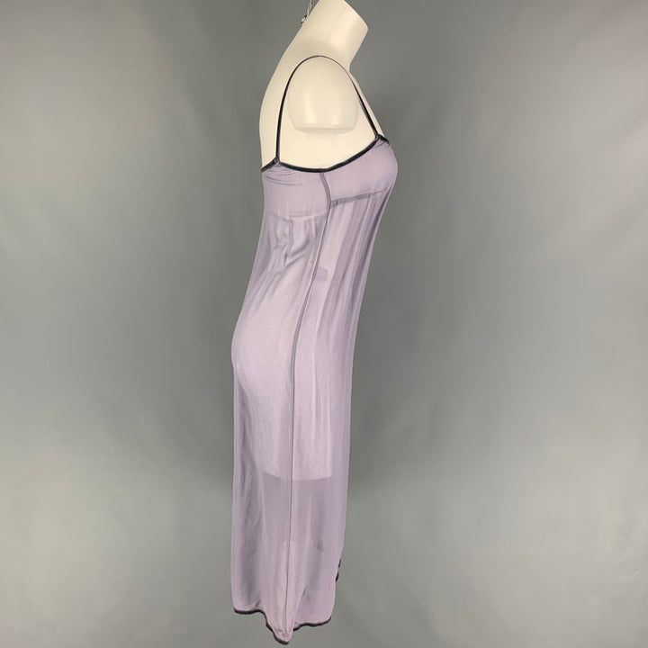 MIU MIU Vestido lencero de rayón lila talla S