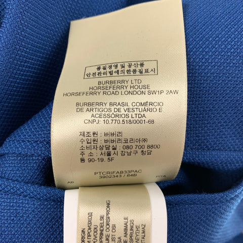BURBERRY LONDON Size 36 Royal Blue Woven Wool Mohair Sport Coat